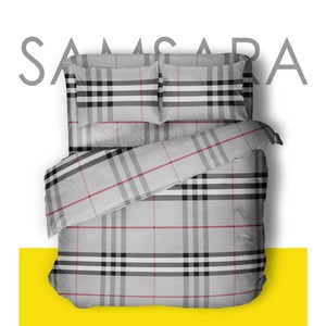 Комплект постельного белья 1,5 спальный BURBERRY (серый)