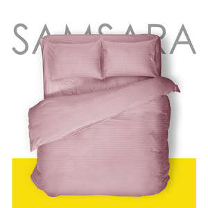 Комплект постельного белья 1,5 спальный Розовый зефир страйп