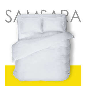 Комплект постельного белья 1,5 спальный Белый страйп