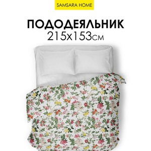 Пододеяльник 1,5 спальный АНГЛИЙСКАЯ РОЗА   (сатин, цифровая печать)