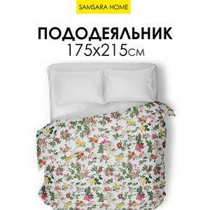Пододеяльник 2 спальный АНГЛИЙСКАЯ РОЗА (сатин, цифровая печать)