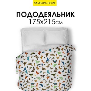 Пододеяльник 2 спальный БАБОЧКИ (сатин, цифровая печать)
