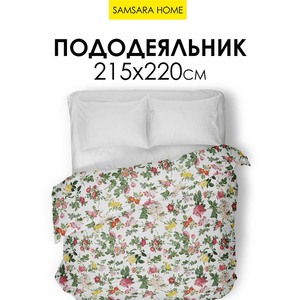 Пододеяльник Евро-стандарт АНГЛИЙСКАЯ РОЗА (сатин, цифровая печать)